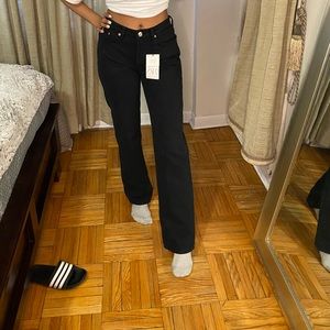 Black Zara Straight Fit Jeans